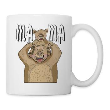 BÄR MAMA KIND MAMA - Tasse - Weiß - Rechts