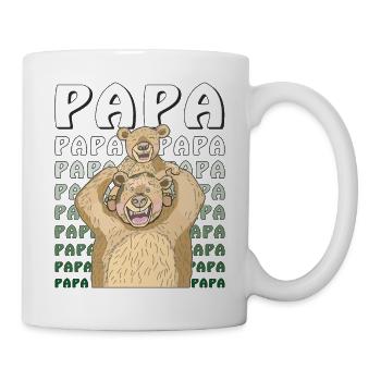 BÄR PAPA KIND PAPA - Tasse - Weiß - Rechts