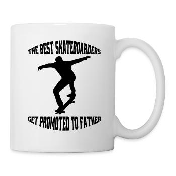 Skateboard Papa Skater Dad Longboard Vater Skaten - Tasse - Weiß - Rechts