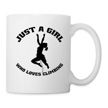 Climbing Woman Bouldering Girls Hiking Mountaineering - Mug - white - Right