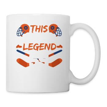 Diese Sportlegende Ist Jetzt 55, Eishockeyspiel - Tasse - Weiß - Rechts