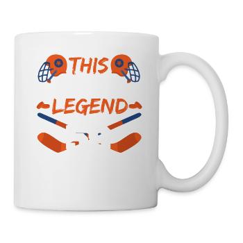 This sports legend is now 58, hockey game - Mug - white - Right