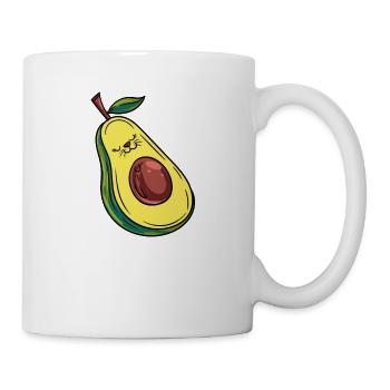 Lustiges Avogato Avocado Katzendesign - Tasse - Weiß - Rechts