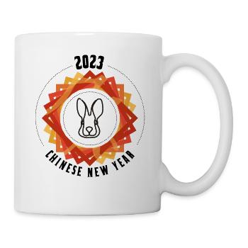 Mignon Nouvel An chinois du lapin 2023 Nouvel An - Mug blanc - blanc - Droite