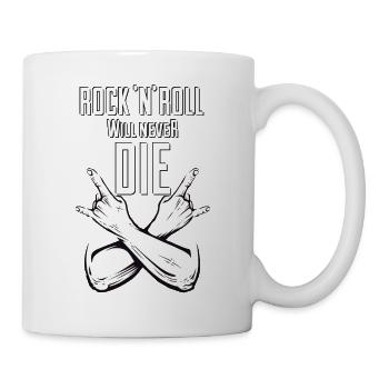 Rock N Roll ne mourra jamais - Mug blanc - blanc - Droite