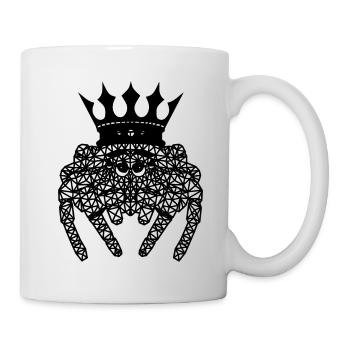 Polygon Spinne König Haustiere Spinnen Fantasy - Tasse - Weiß - Rechts