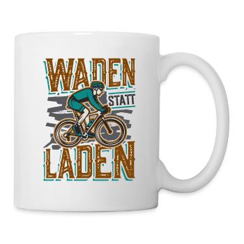 Waden Statt Laden, Mountain Bike - Tasse - Weiß - Rechts