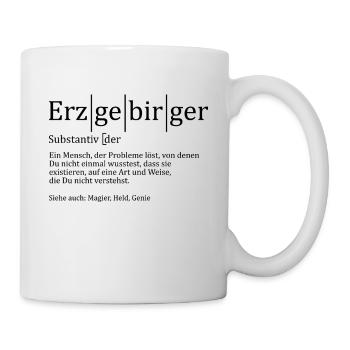 Erzgebirge Substantiv - Tasse - Weiß - Rechts
