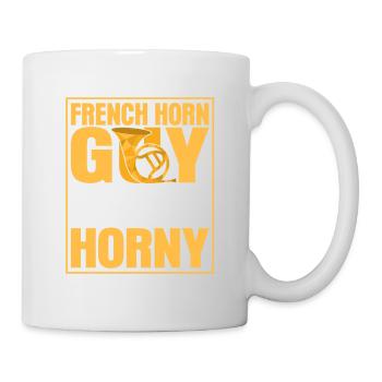 French Horn Guy Just a Normal Guy Horn Player Hor - Mug - white - Right