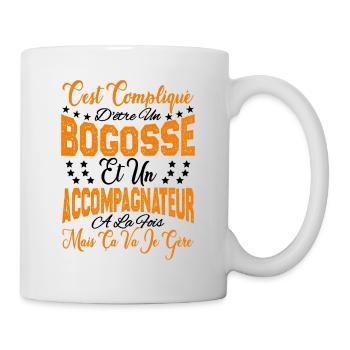 compliqué d'être un Bogosse et un Accompagnateur. - Mug blanc - blanc - Droite