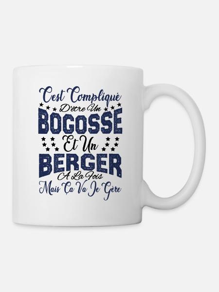 c'est compliqué d'être un Bogosse et un Berger. - Mug blanc - blanc