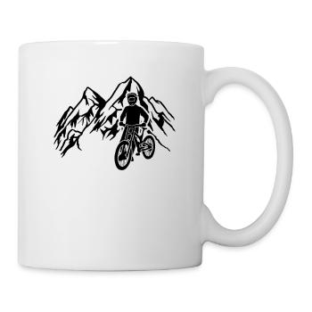 Downhill Mountain Bike Cycling Mountains Mountains - Mug - white - Right