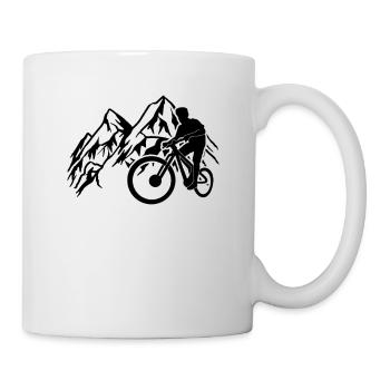 Downhill Mountain Bike Cycling Mountains Mountains - Mug - white - Right