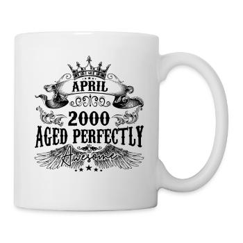 2000 | april Aged Perfectly 2000 birthday gift - Mug - white - Right