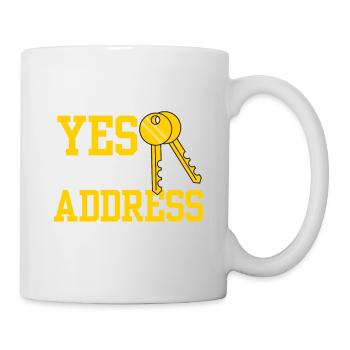 Nous avons dit oui à l’adresse - Mug blanc - blanc - Droite