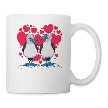 Valentine's Day Heart Blue-footed - Mug - white - Right