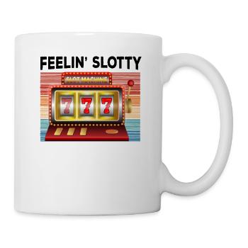 Kasino Glücksspiel Spielautomat Kartenspiel - Tasse - Weiß - Rechts