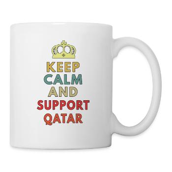 keep calm and support qatar - Mug - white - Right