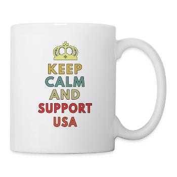 keep calm and support usa - Mug - white - Right
