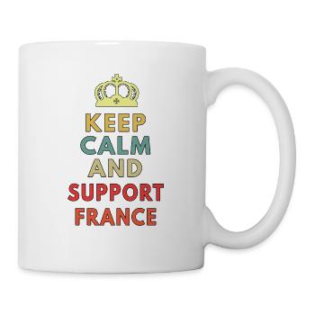 keep calm and support france - Mug - white - Right