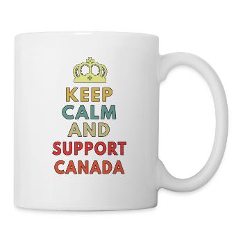 keep calm and support canada - Mug - white - Right