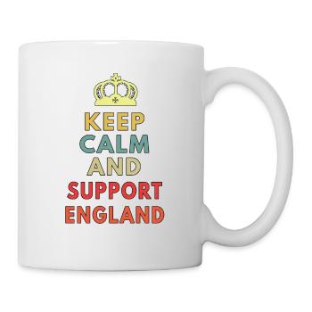 keep calm and support england - Mug - white - Right