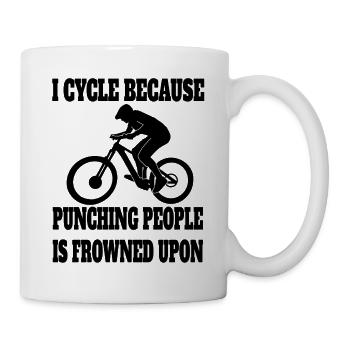 Cycling Bike Cycling Bike Tour Mountain Bike - Mug - white - Right