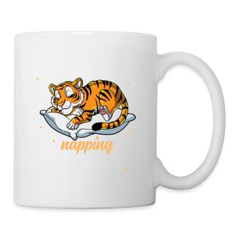 Schlafender Tiger Offizielles Nickerchen - Tasse - Weiß - Rechts