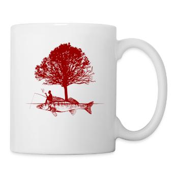 Angler outfit for fishing and fishing, fish - Mug - white - Right