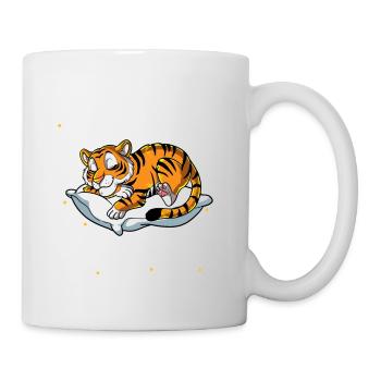 Schlafiger Ich schlafe regelmäßig - Tasse - Weiß - Rechts