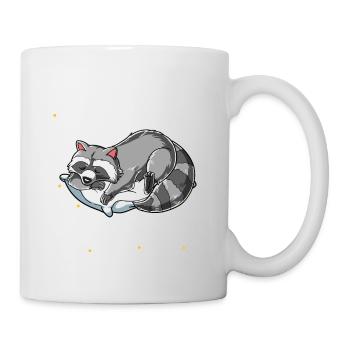 Raton laveur endormi I Sieste périodique - Mug blanc - blanc - Droite