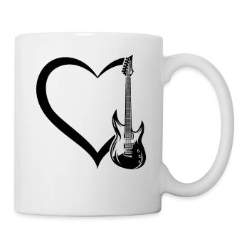 Bass Guitar Player Guitar Heart Guitar Player Bass - Mug - white - Right