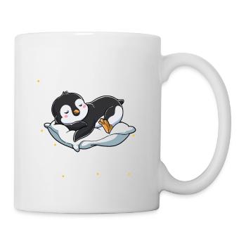 Pingouin endormi Je fais une sieste périodique - Mug blanc - blanc - Droite