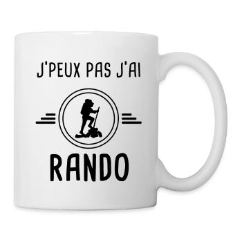 je peux pas j'ai rando pour randonneur - Mug blanc - blanc - Droite