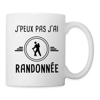 je peux pas j'ai randonnée pour randonneur - Mug blanc - blanc - Droite