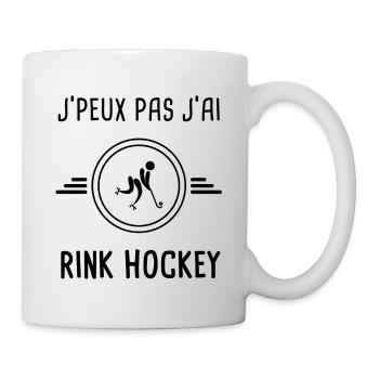 je peux pas j'ai rink hockey pour hockeyeur - Mug blanc - blanc - Droite