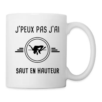 je peux pas j'ai saut en hauteur pour athlète - Mug blanc - blanc - Droite