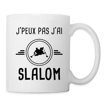 je peux pas j'ai slalom pour slalomeur - Mug blanc - blanc - Droite