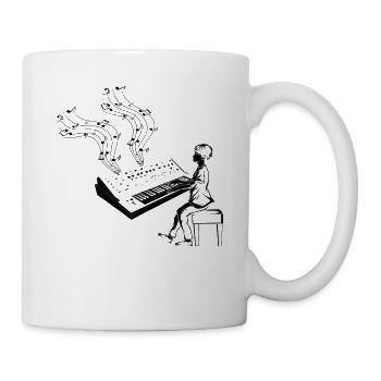 Musique de piano Piano Musicien à clavier Jouant du piano - Mug blanc - blanc - Droite