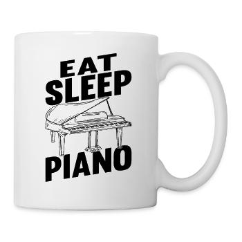 Eat Sleep Piano - Funny Piano Player Pianist Music - Mug - white - Right