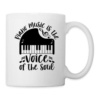 Piano Music Is The Voice Of The Soul - Pianist Pia - Mug - white - Right