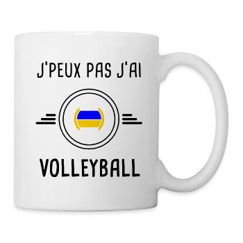 je peux pas j'ai volleyball pour volleyeur - Mug blanc - blanc - Droite