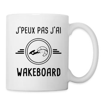 je peux pas j'ai wakeboard surf pour wakeboardeur - Mug blanc - blanc - Droite