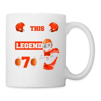 Diese Sportlegende Ist Jetzt 7, Rugby Football 7. - Tasse - Weiß - Rechts