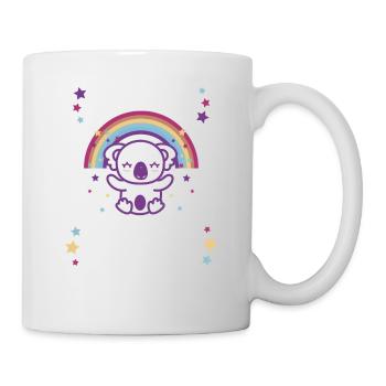 Baby Geschenkidee mit Regenbogen und Koala - Tasse - Weiß - Rechts