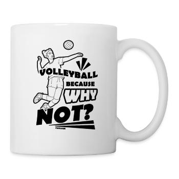 Volleyball Beachvolleyball Geschenk Strand - Tasse - Weiß - Rechts
