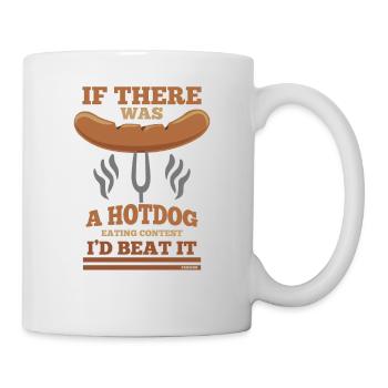 Hotdog Eating Eating Funny Saying - Mug - white - Right