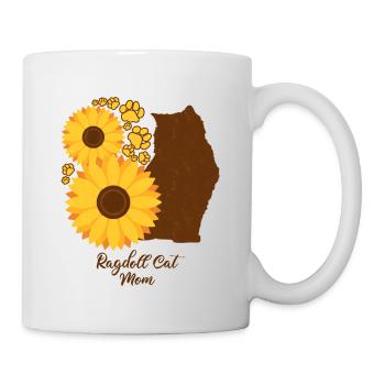 Sunflower Mom - Ragdoll-Katze - Tasse - Weiß - Rechts