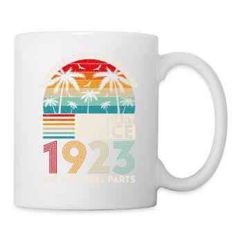 Legendär seit 1923 alle Originalteile - Tasse - Weiß - Rechts