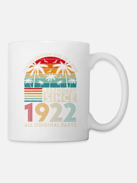 Legendär seit 1922 alle Originalteile - Tasse - Weiß